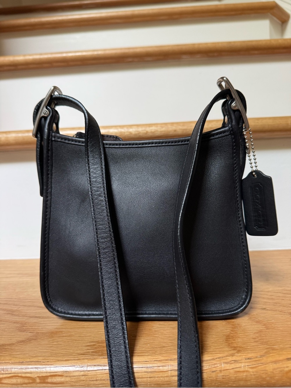 Vintage Coach Mini Janice Black Leather Bag with Hang Tag